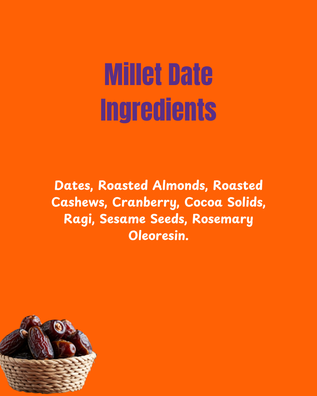 Millet Date (5/10 Bar packs)