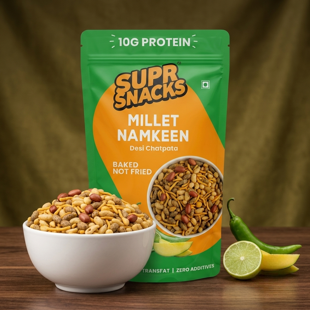packet of suprsnacks desi chatpata namkeen.